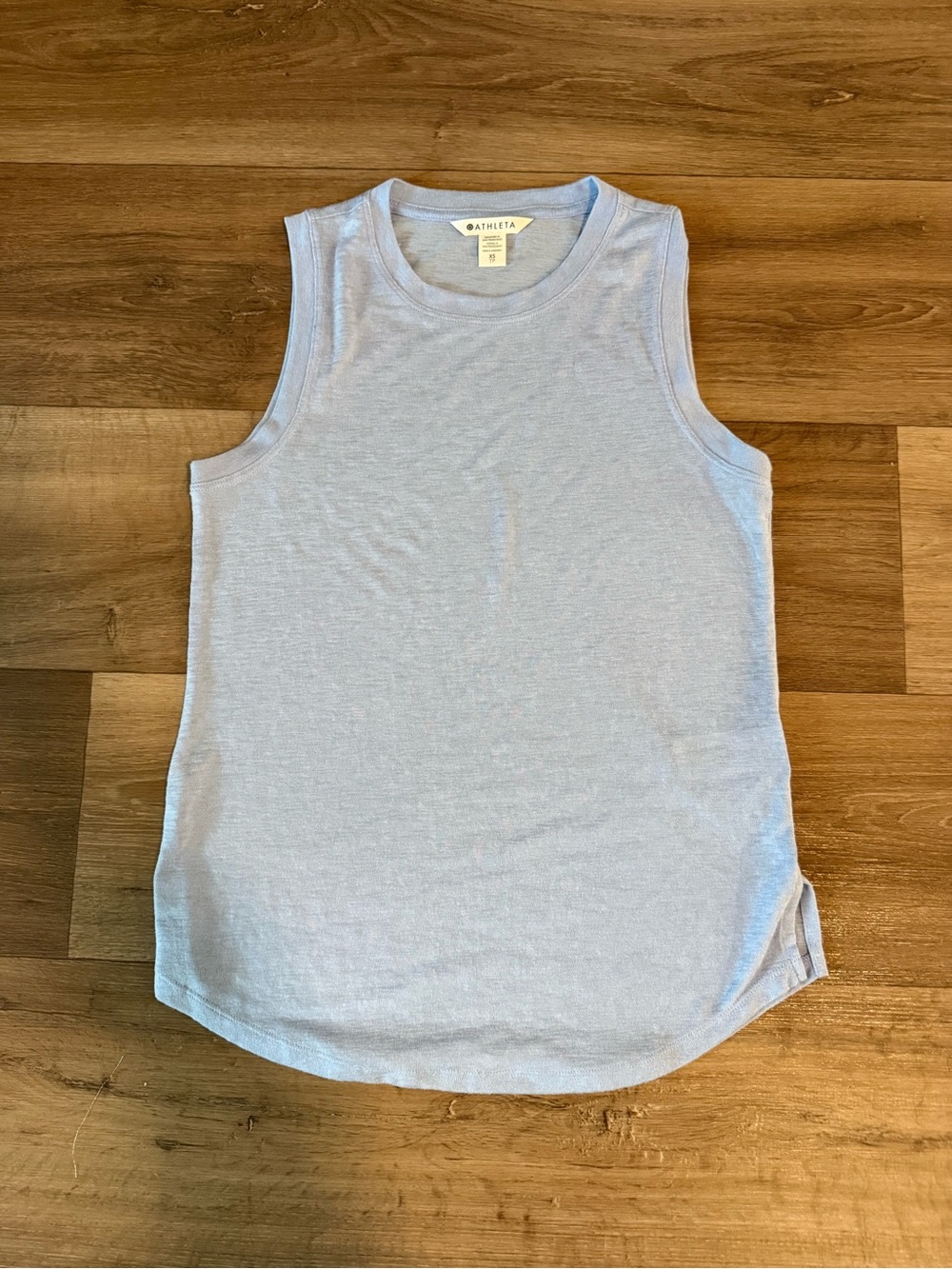 Athleta Pale Blue Ribbed Sleeveless Tank - Women